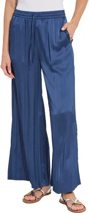 Lyss&eacute; Packable Pleated Palazzo Pants in Capri Blue at Nordstrom, Size X-Large