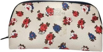 Coach Pre-owned Leren Clutch - Dames - Vintage Clutch - Wit - ONE Size - Leer - Vintage
