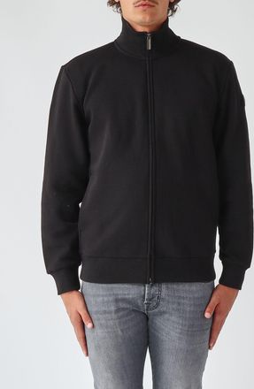 Colmar High Neck Full-Zip Cotton Blend Sweatshirt with Contrast Logo