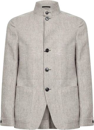 Ermenegildo Zegna Il Conte Oasi Linnen Jas - Heren - Blazers - Beige - 2XL - Linnen - Jassen