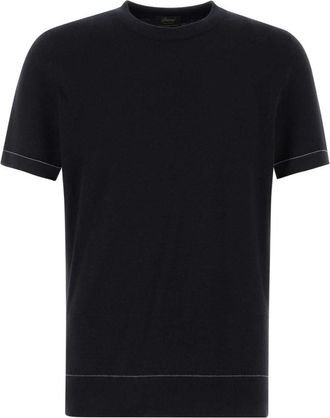 Brioni Black Cotton T-shirt