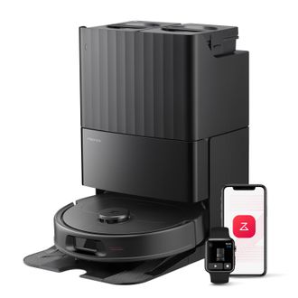 Roborock Qv 35s Robot Aspirador Y Fregasuelos, Base Multifunci&oacute;n Succi&oacute;n Hyperforce De 10.000 Pa, Navegaci&oacute;n Precisense Lidar, Evitaci&oacute;n De Obst&aacute;culos Reactive