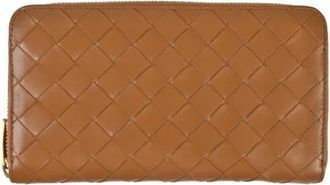 Bottega Veneta Pre-owned Intrecciato Zip Around Portemonnee - unisex - Vintage Accessoires - Bruin - ONE Size - Vintage