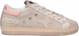 Ama brand Low-Top Sneakers with Subtle Pink Accents