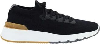Brunello Cucinelli Sneakers in Maglia di Cotone - - Shoes - Uomo - Nero - 44 EU