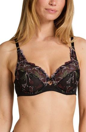 Hunkem&ouml;ller Lily Non-Padded Underwired Bra in Black at Nordstrom, Size 38Ddd