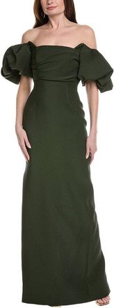 Lela Rose Thelma Silk-Blend Gown