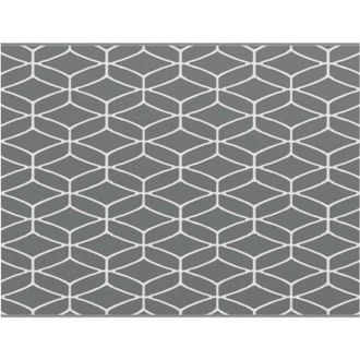 vidaXL Alfombra de exterior Gris y blanco 250 x 300 cm pp Vidaxl