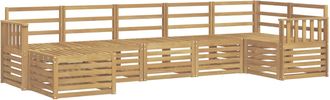 vidaXL Conjunto De Sof&aacute;s De Exterior 7 Uds. Blanco Vidaxl