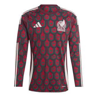 adidas Mexico 24 Long Sleeve Home Soccer Jersey Asia Sizing Asia Sizing Multi-Color IP6381