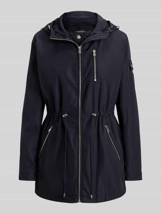 Lauren Ralph Lauren Regular Fit Regenjacke mit &Auml;rmeltasche in Marine, Gr&ouml;&szlig;e XXL