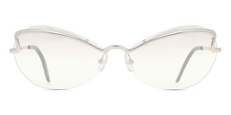 Anna Sui AS540 01 Womens Sunglasses Silver Size 54
