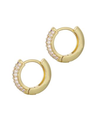 Adornia Adornia 14K Plated Cz Huggie Chubby Hoops