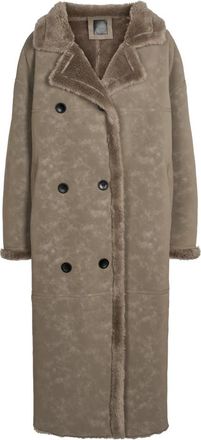 Americandreams Joa Wool Coat Long - Dames - Mantel - Bruin - XS - Wol - Jassen