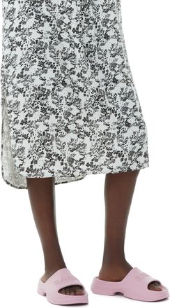 Ganni Light Pink Pool Slide Sandals in Chalk Pink Size 2 Womens