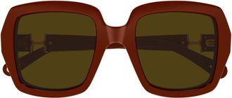 Chloé Ch0301s Marcie-linea Chloé 004 Burgundy Brown Sunglasses