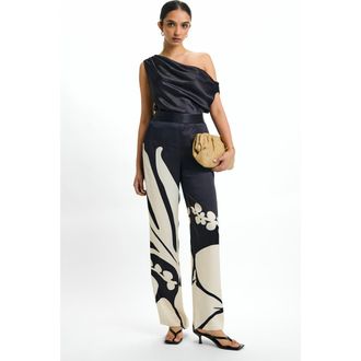 Diarrablu Ula Fsc Viscose Tova Pants in Ula Noir at Nordstrom, Size 3X-Large