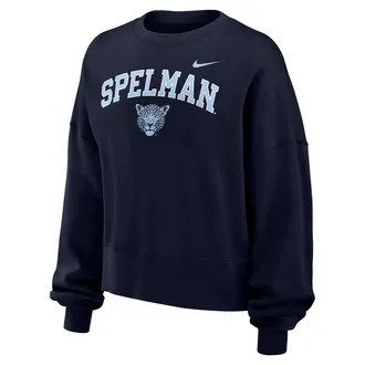 Nike Womens College (SPELMAN COLLEGE) Phoenix Fleece Crew-Neck Sweatshirt in Blue | W33302SPEC26-NVY