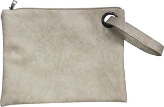 Generic Solid Bag Dinner Envelope Clutch Ladies Color Ladies Leather Bag Fashion Handbag Storage Organizer for Closet (Beige, One Size)