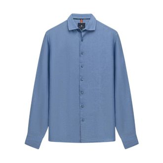State of Art Heren, Overhemden, Blauw, Maat: M Linnen