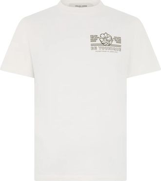 Golden Goose Cotton T-shirt met ronde hals - Dames - T-shirts - Wit - L - Katoen - Tops