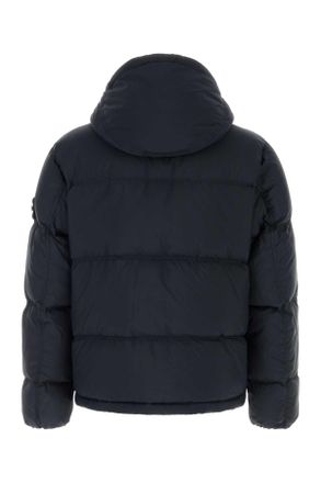 Stone Island Mens Navy Blue Nylon Down Jacket Giacche E Gilet
