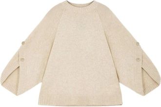 Max Mara Round-neck Knitwear, female, Beige, Size: M Max Mara Sweaters Camel