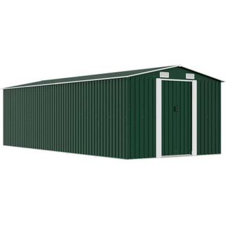 vidaXL Caseta De Jard&iacute;n Metal Verde 257x580x181 Cm Vidaxl
