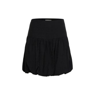 Ichi Ichi - Zwarte A-lijn Rok - Hoge Taille - Dames - Rokken - Zwart - Maat: L