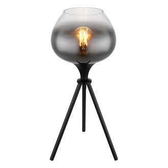 Globo Lighting L&aacute;mpara De Mesa - Maxy - Negro - Vidrio Vidrio Ahumado