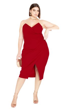 City Chic Womens 24, Love Red, 20 Plus