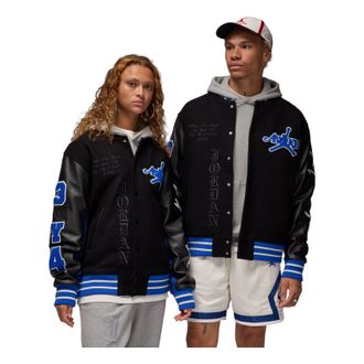 Nike Jordan Air Jordan x Awake NY Varsity Jacket Black Game Royal FQ5439-010