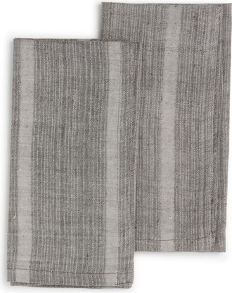 Sustainable Threads Handwoven Organic Cotton Napkins - Set of 2 in Slate Gray at Nordstrom