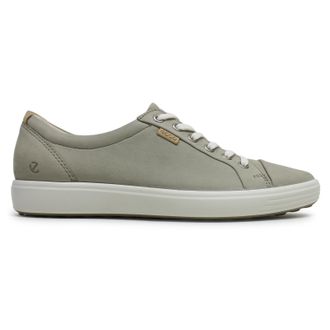 Ecco Ecco Soft 7 430003 Leather Womens Low Top Trainers - Sage - Size:UK 5-5.5
