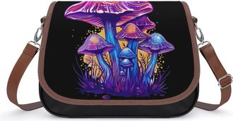 Generic Magic Mushrooms Crossbody Bags for Women Shoulder Messenger Bag Purse Handbags