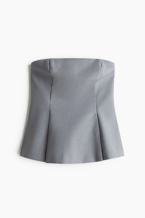 H&M Ausgestelltes Bustiertop - Grau