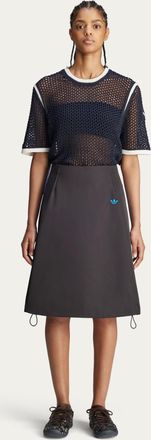 adidas Originals Womens Wales Bonner Satin Skirt - Black - Size X-Large