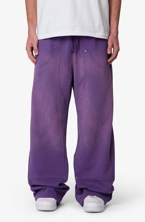 mnml West Baggy Fit Double Knee Sweatpants in Purple at Nordstrom, Size Xx-Large