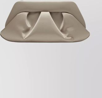 Themoirè pleated satin clutch bag emera