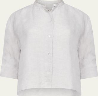 TWP Stand Collar Cut Off Shirt