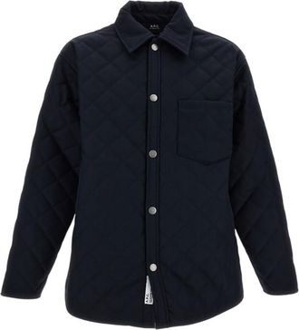 A.P.C. Dark Blue Quilted Jacket