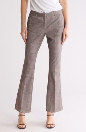Amanda + Chelsea Glencheck 20-Inch Trousers in Camel/Navy at Nordstrom Rack, Size 10