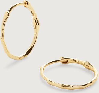 Monica Vinader Gold Siren Small Hoop Earrings