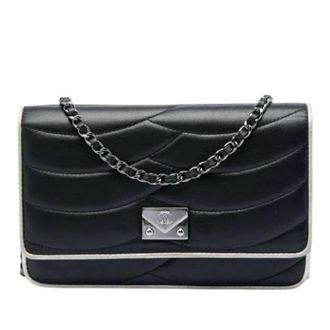 Chanel Pre-owned Wallet on Chain - Dames - Pre-owned - Zwart - Maat: ONE Size Zijde