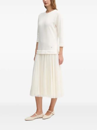 Joop Taren tulle midi dress - women - Polyester/Cotton/Polyester/Elastane - S - Neutrals