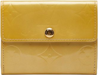 Louis Vuitton Beige Patent Leather Wallet (Bi-Fold) (Pre-Owned)