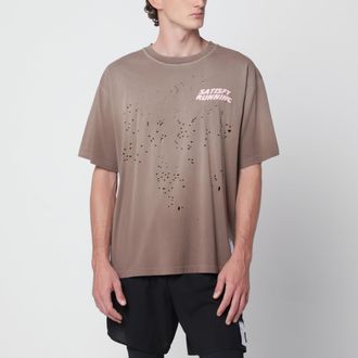 SATISFY MothTech Sun Bleached Rain Drum T-shirt with holes