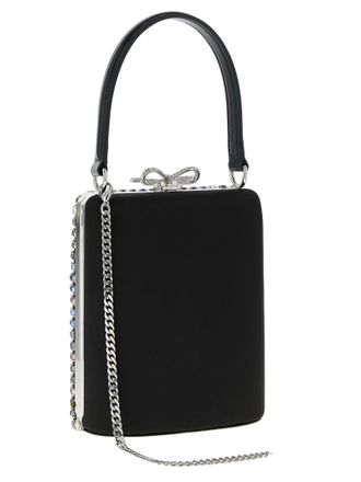 Self Portrait Womens Clutch Black Polyester Elastane