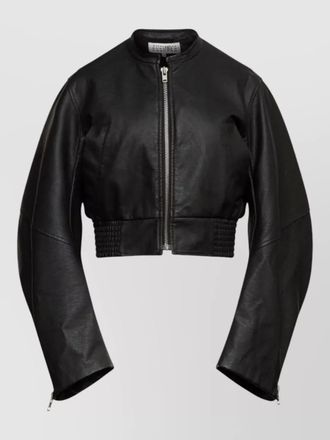 Maison Margiela cropped jacket zip cuffs side pockets