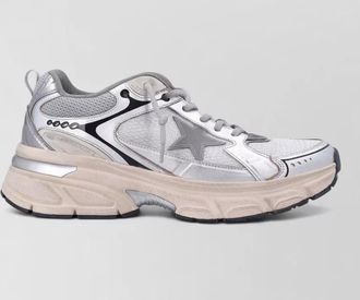 Golden Goose mesh sneakers chunky sole metallic star